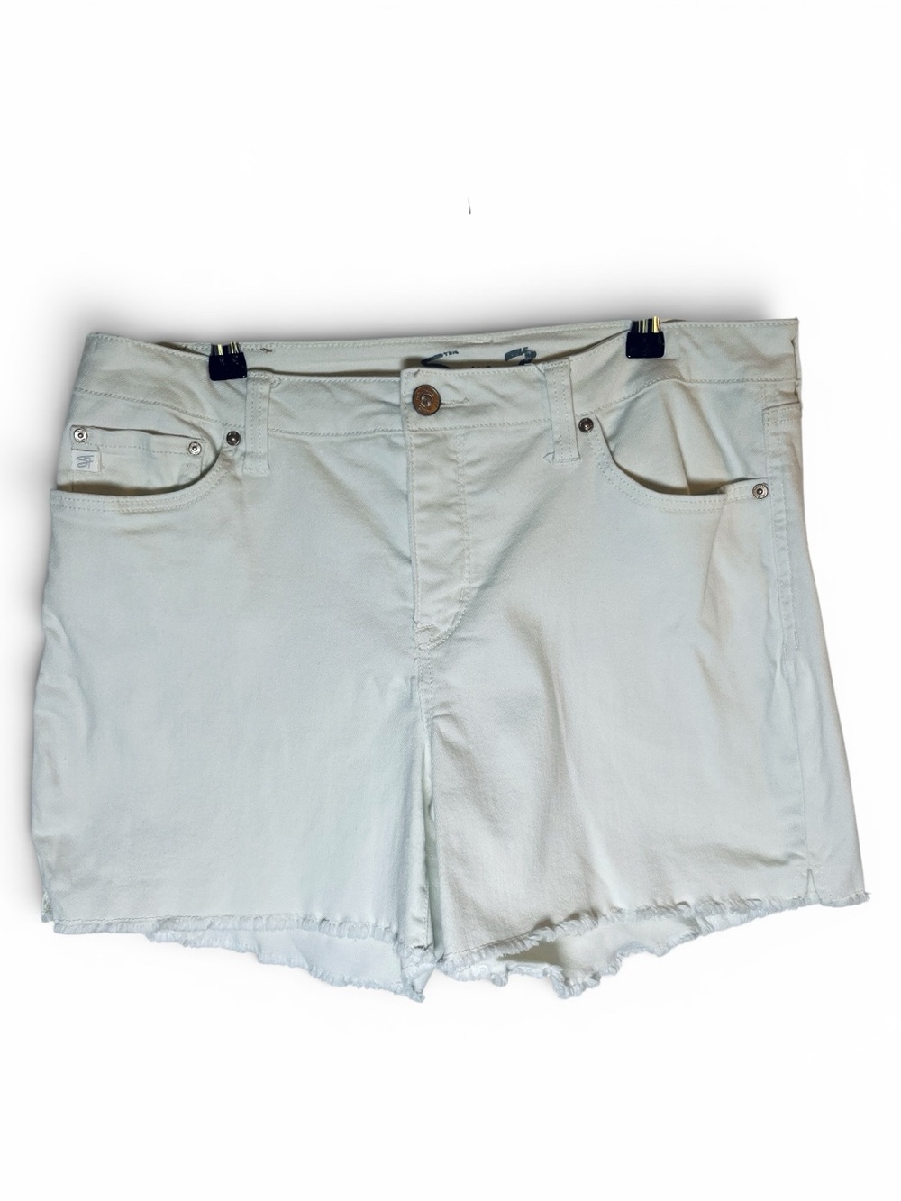 Seven7 Women's White Denim Cutoff Shorts
